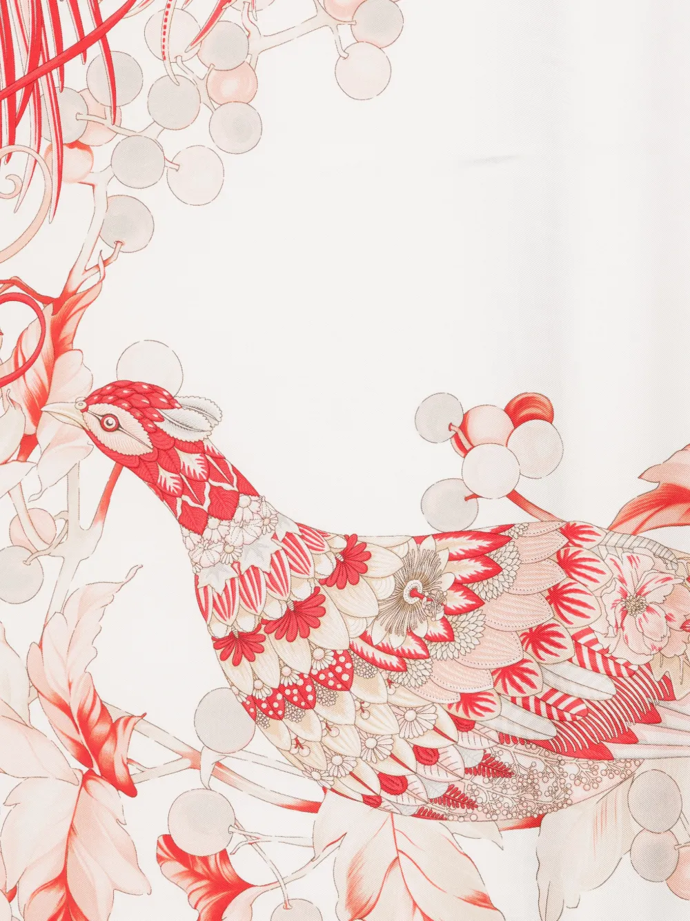  Ferragamo Fular Con Estampado De Pájaros - Blanco 