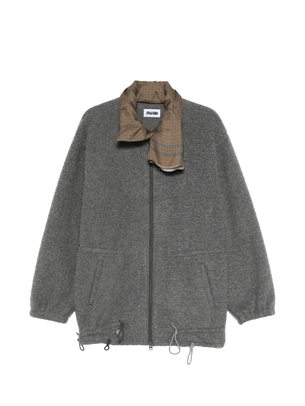 Magliano scarf drawstring coat - Grey