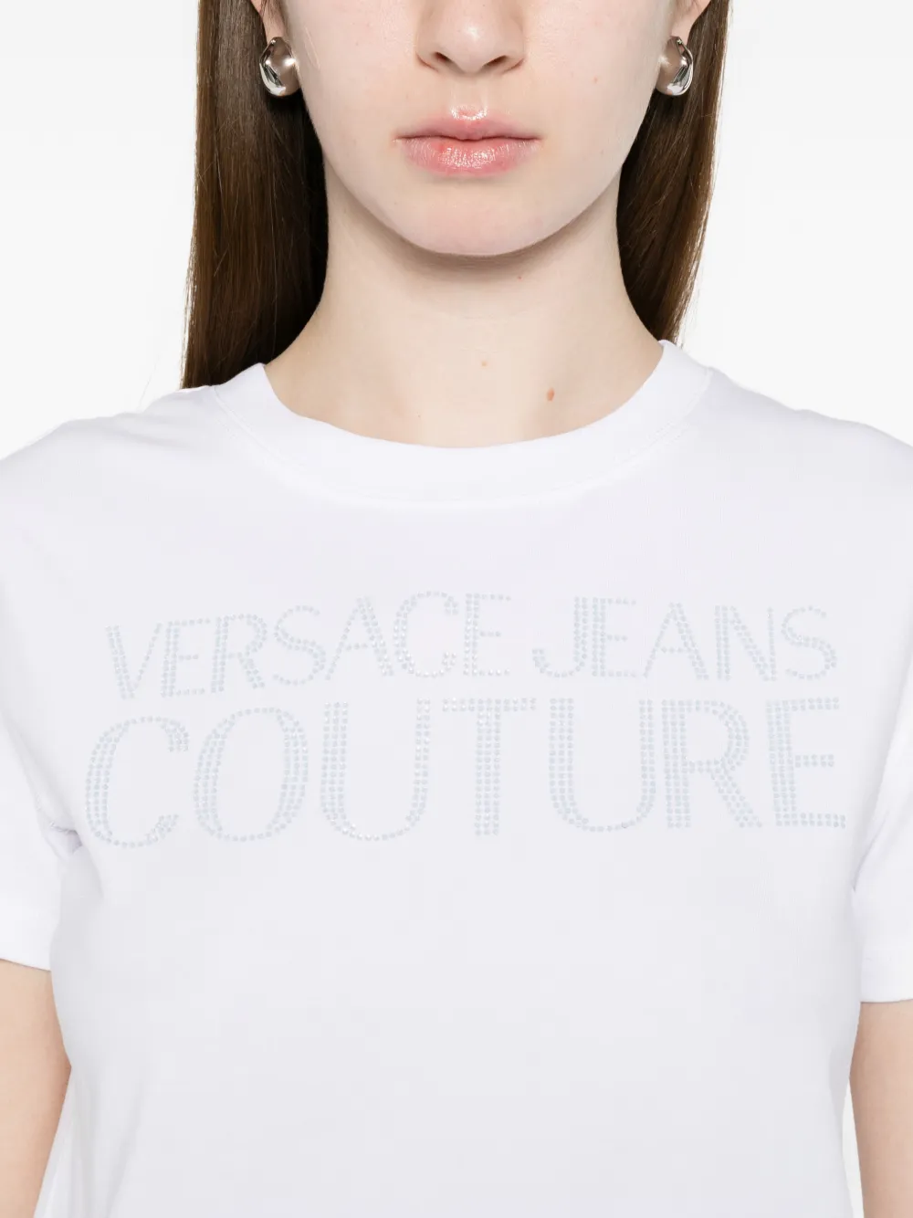 Versace Jeans Couture T-shirt met letters Wit