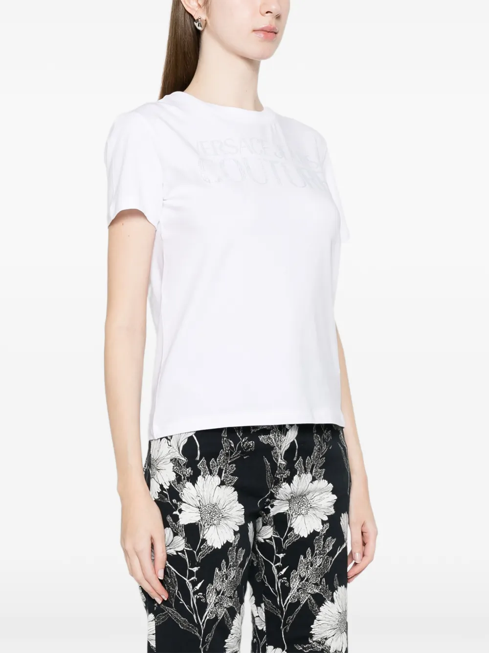 Versace Jeans Couture T-shirt met letters Wit