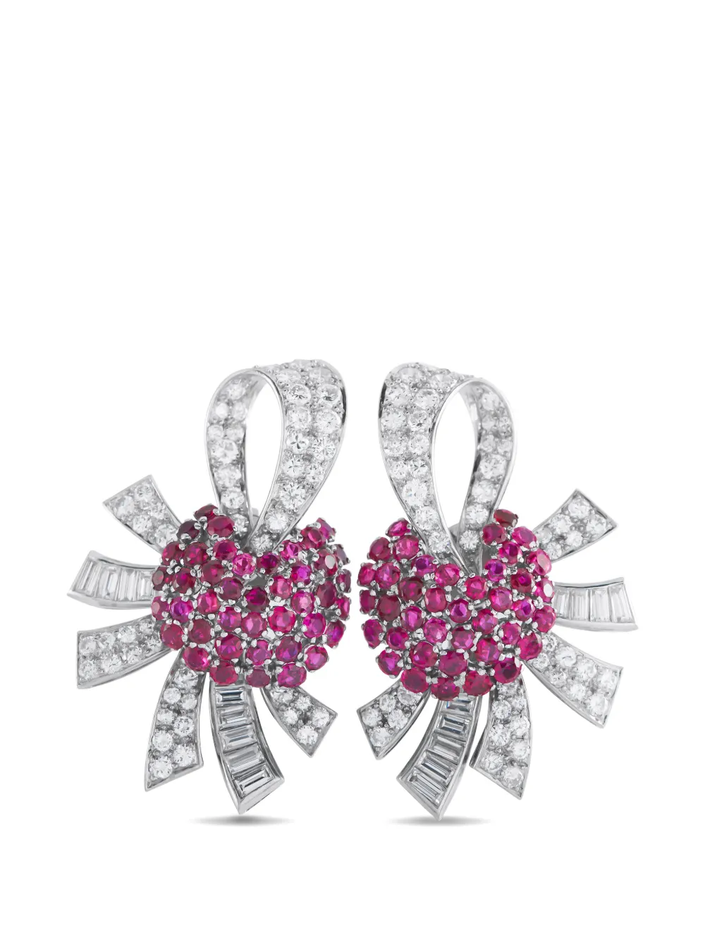 LB Exclusive diamond and ruby earrings - Argento