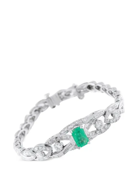 LB Exclusive diamond and emerald bracelet