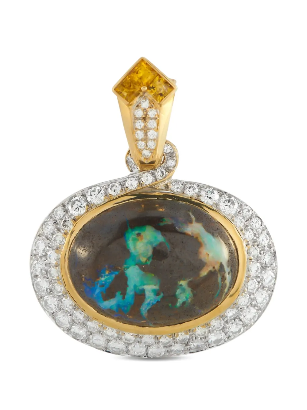 LB Exclusive diamond and boulder opal pendant - Oro