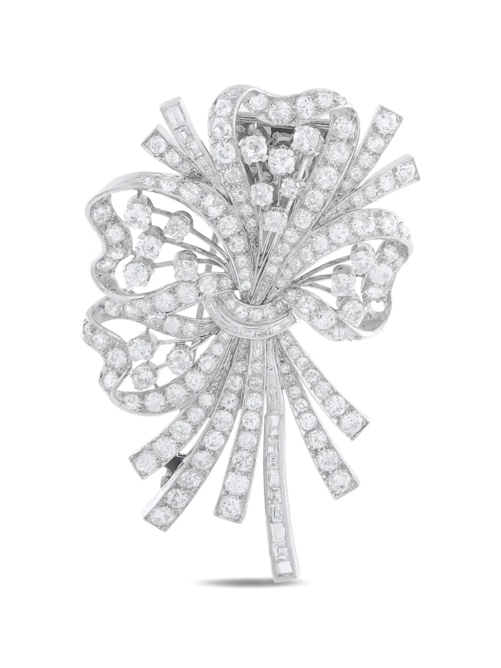 LB Exclusive diamond bow brooch - Argento