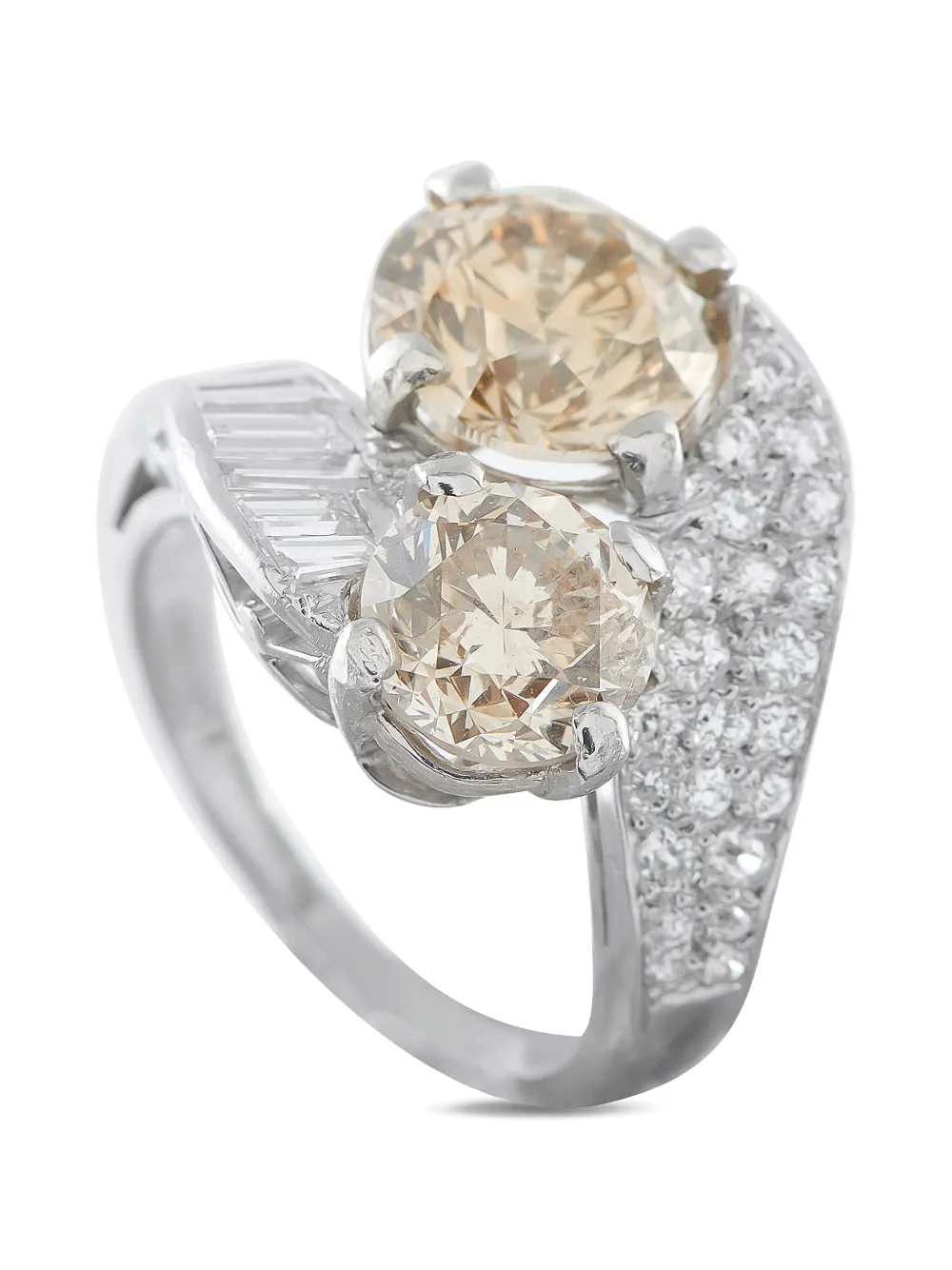 LB Exclusive crossover diamond ring - Argento