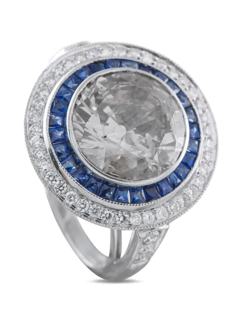 LB Exclusive diamond and sapphire ring