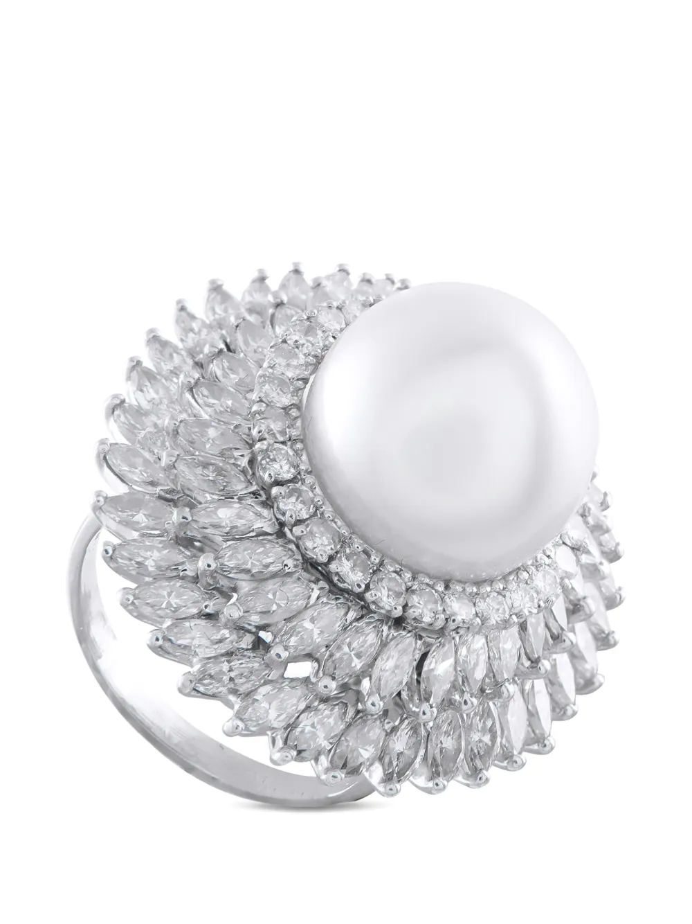 LB Exclusive diamond and pearl ring - Argento