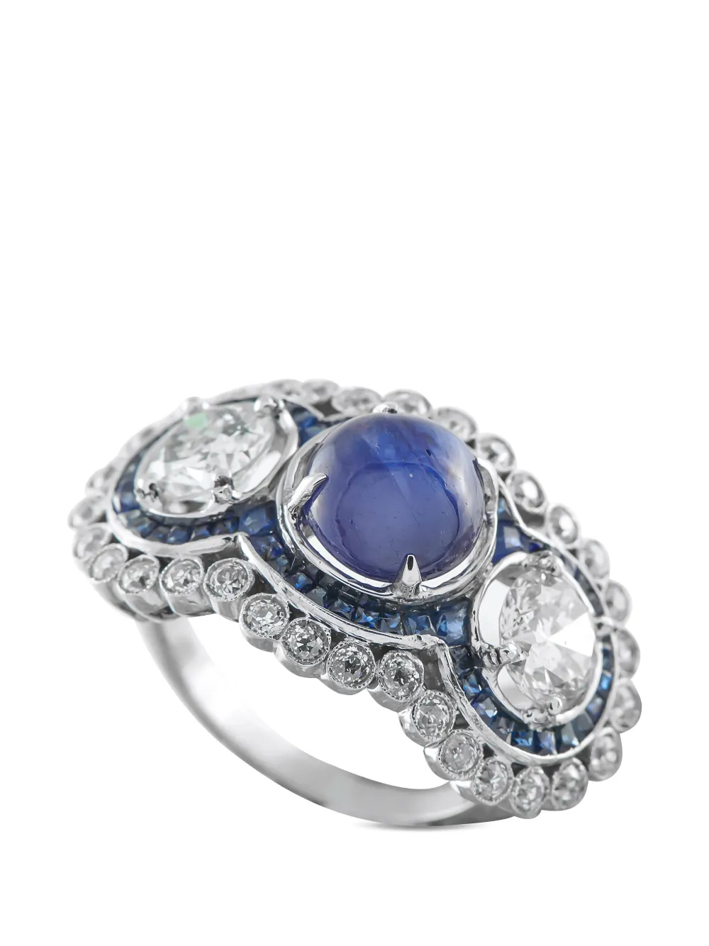LB Exclusive diamond and sapphire ring - Argento