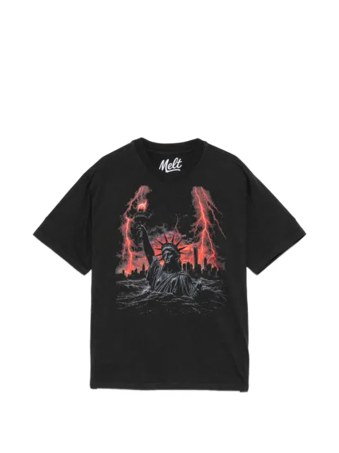 Melt statue graphic T-shirt