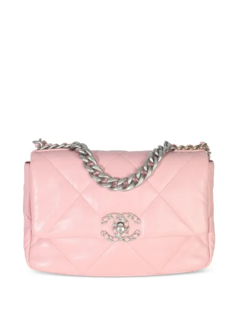 CHANEL Pre-Owned 2021-2024 small Chanel 19 Flap quilted leather bag