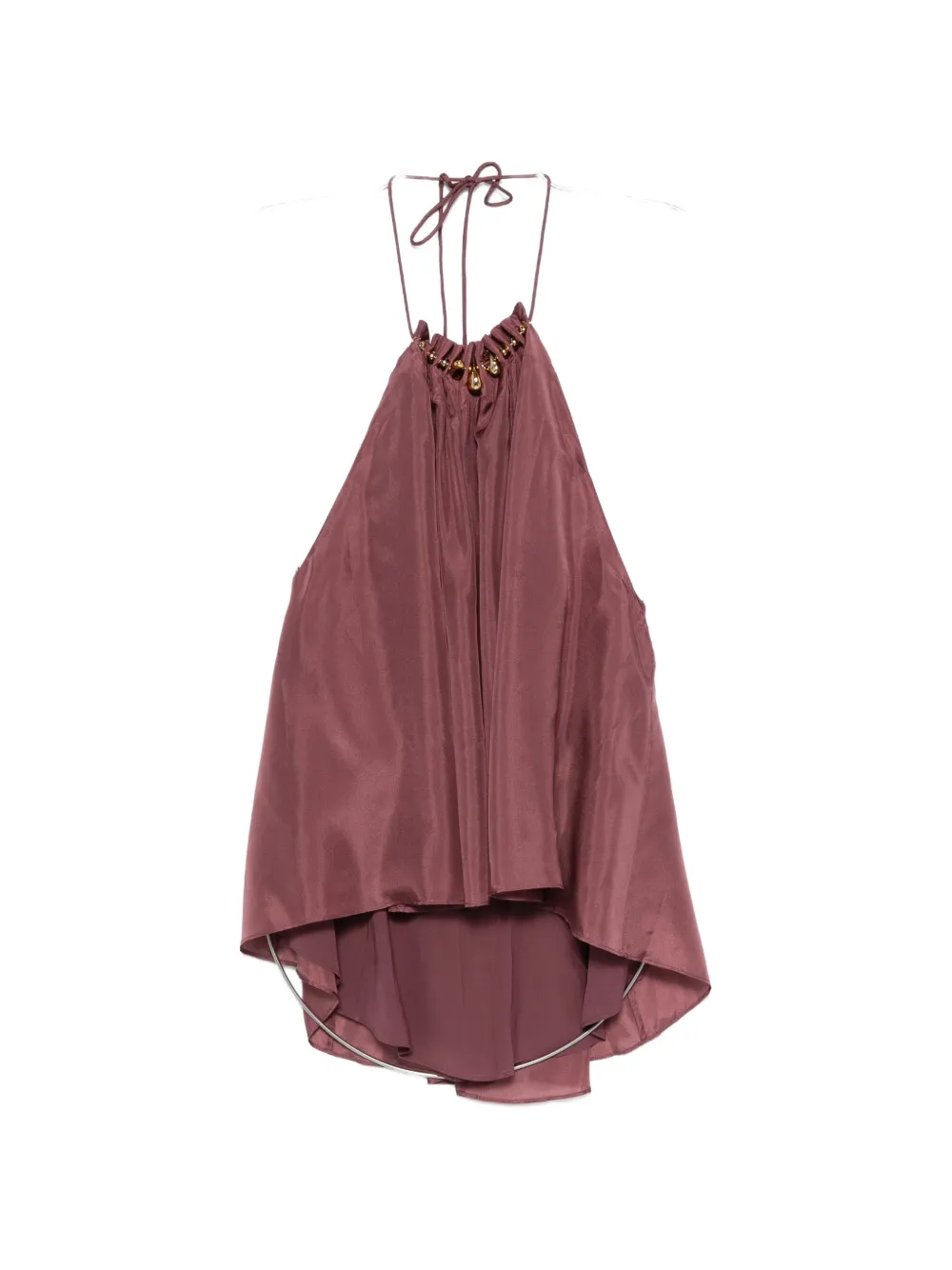 ZIMMERMANN ZIM ASTER GATHERED BEAD CAMI BLOUSE MUSK - Violett