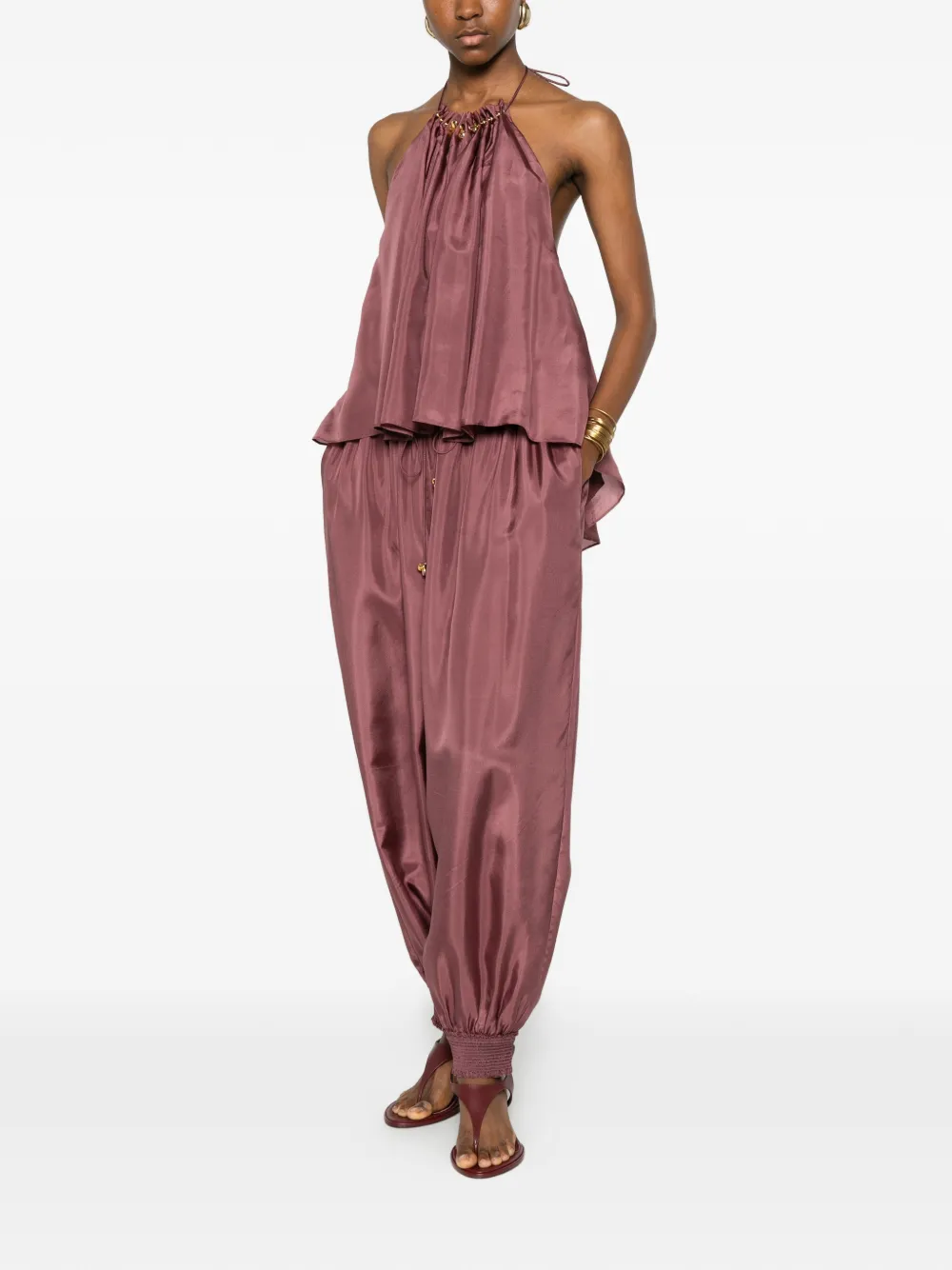 ZIMMERMANN Aster broek met elastische tailleband Paars