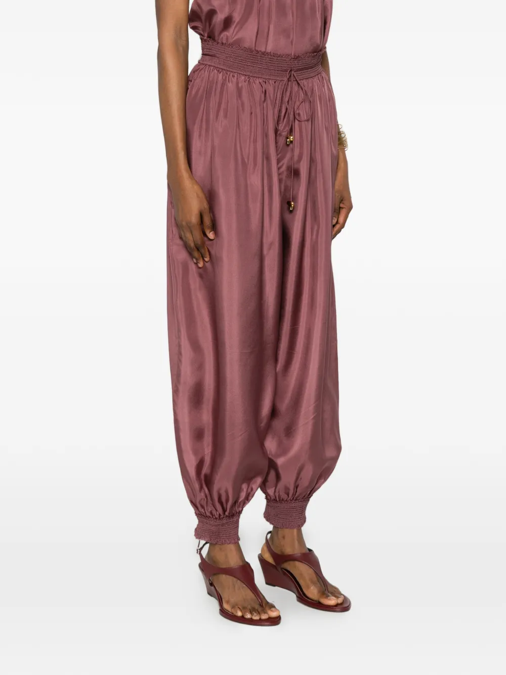ZIMMERMANN Aster broek met elastische tailleband Paars