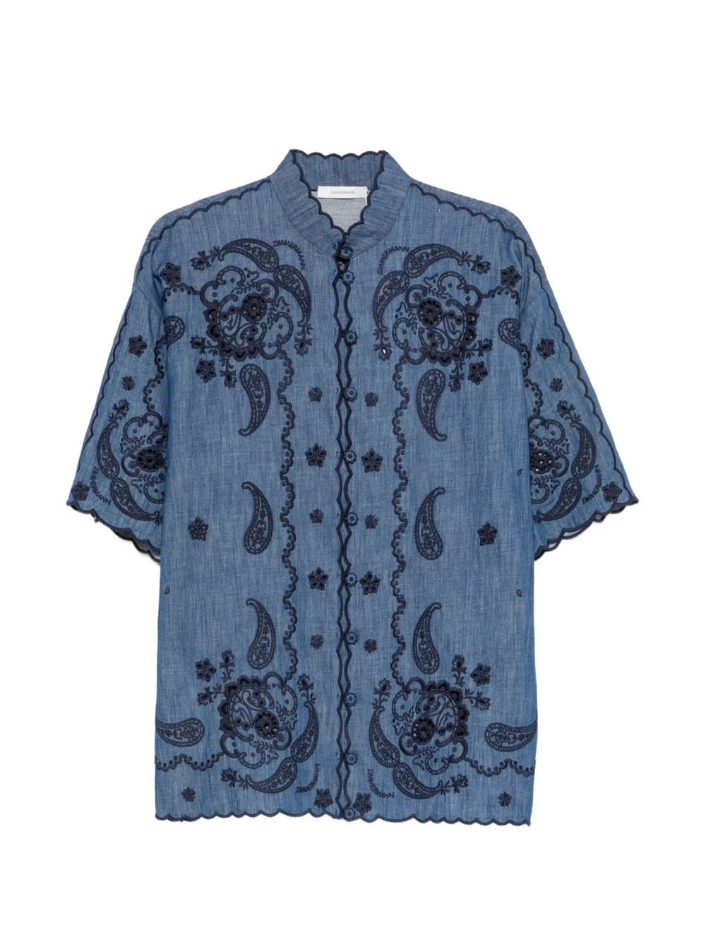 ZIMMERMANN Aster embroidered shirt - Blue