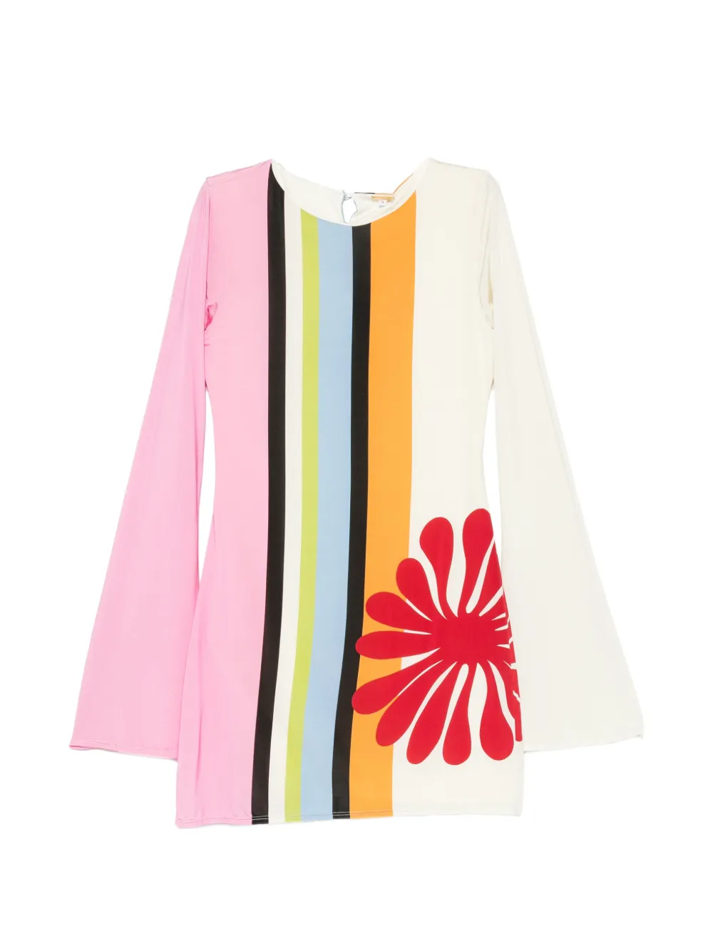 Cala de la Cruz Maisha floral-print mini dress - Toni neutri