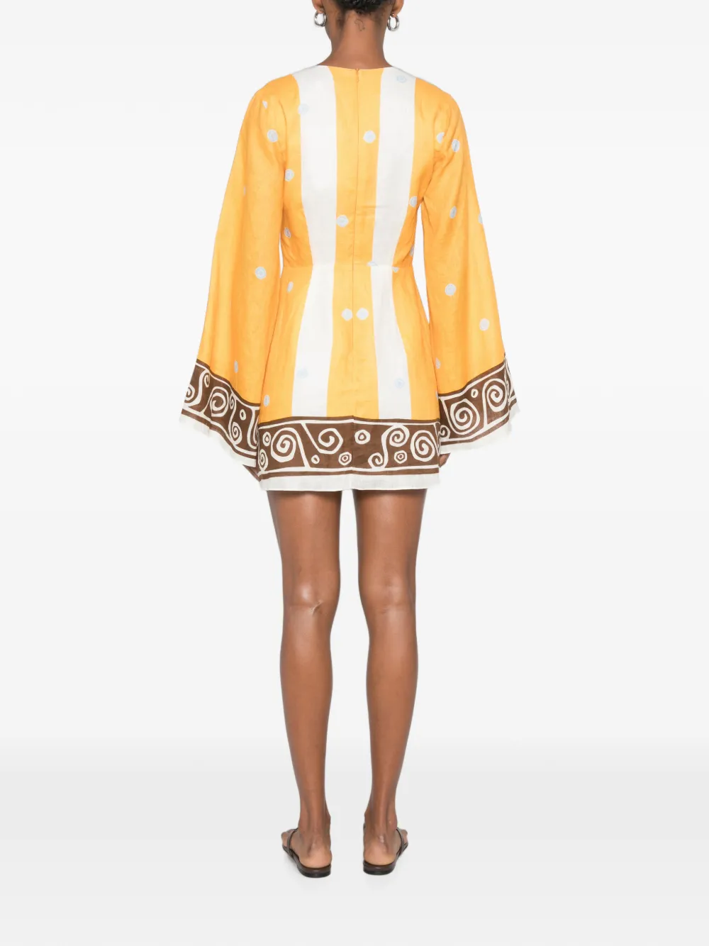 Cala de la Cruz Tessa mini-jurk Geel
