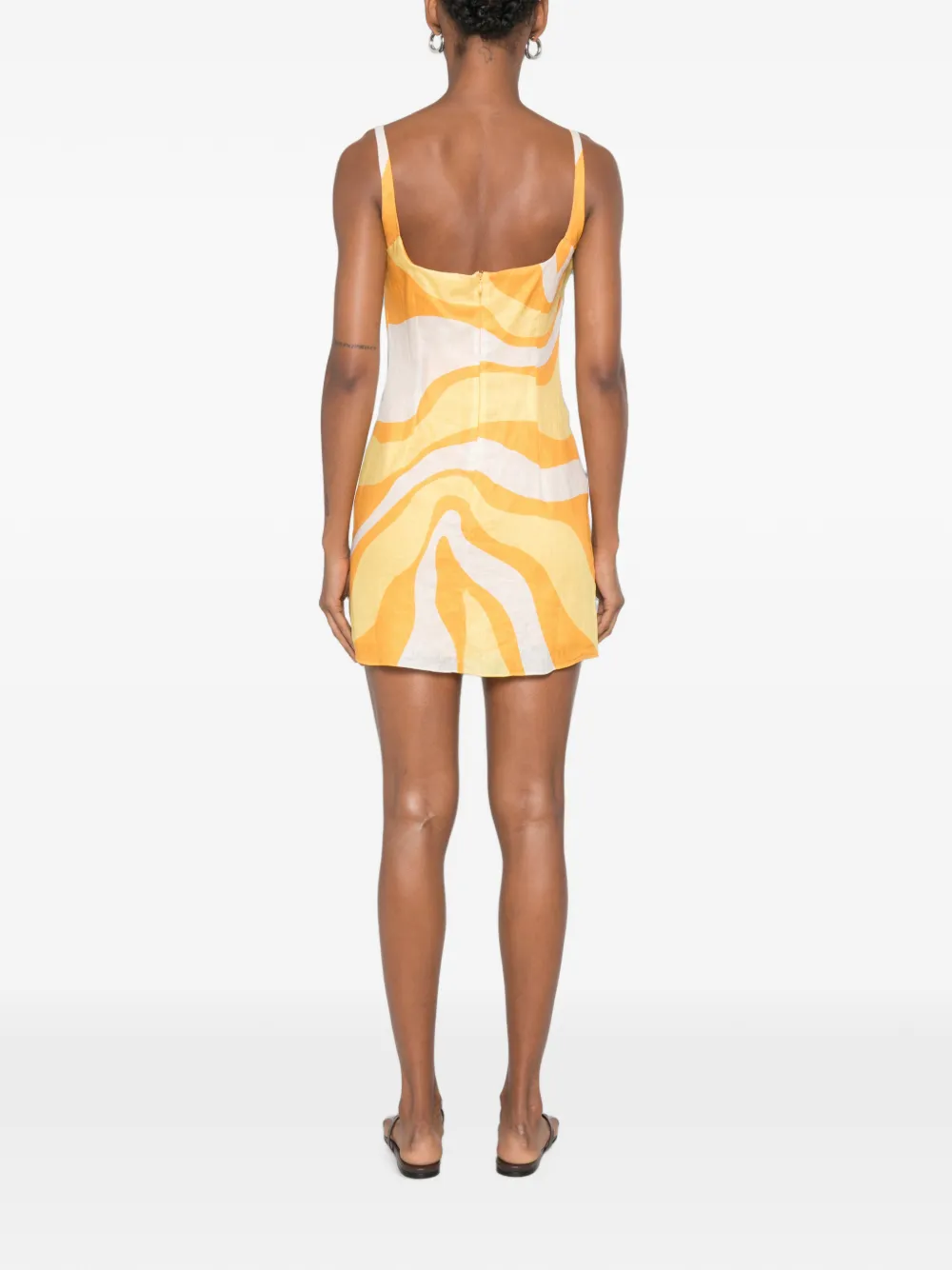 Cala de la Cruz Siela mini-jurk met abstracte print Geel