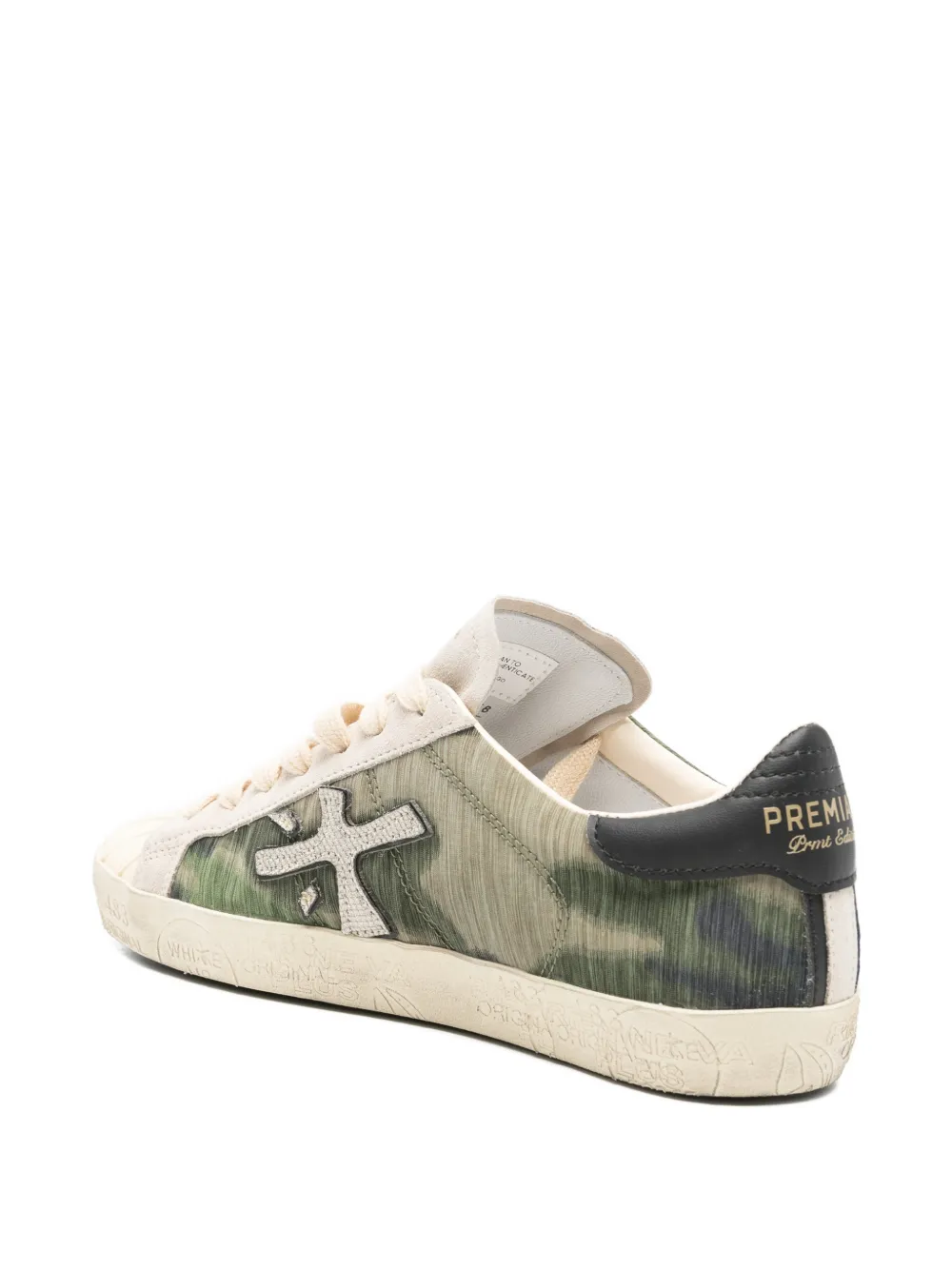 Premiata Sneakers met logo-applicatie Groen