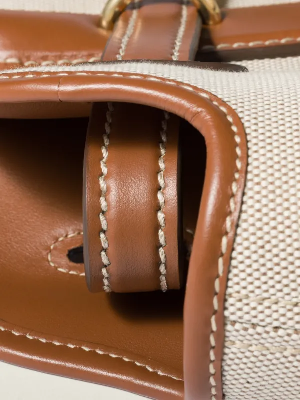 Miu Miu Aventure Canvas And Leather Bag | Neutrals | FARFETCH IN