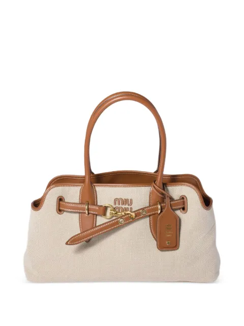 Miu Miu Aventure canvas and leather bag