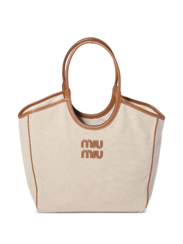 Miu Miu アイビー ハンドバッグ | ニュートラル | FARFETCH JP