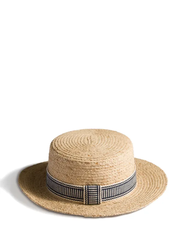 miu miu ラフィアハット　麦わら帽子　シルクリボン Miu Miu Raffia Hat | Neutrals | FARFETCH CA
