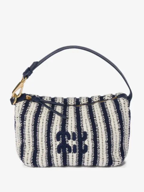 Miu Miu crochet and leather pouch