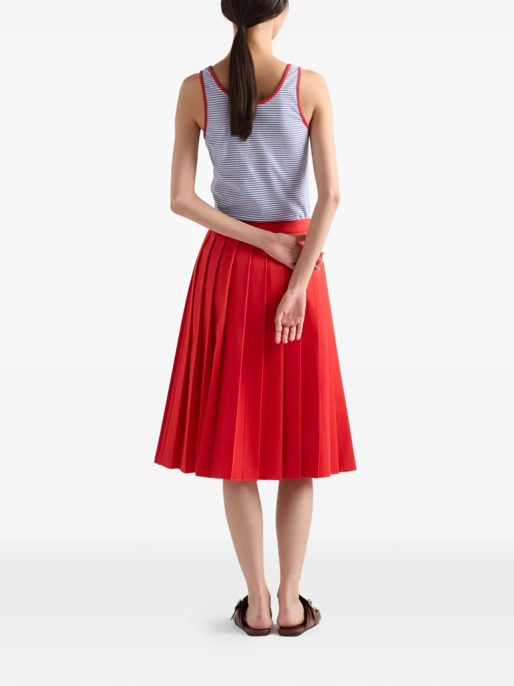  Prada Top Sin Mangas A Rayas - Azul 