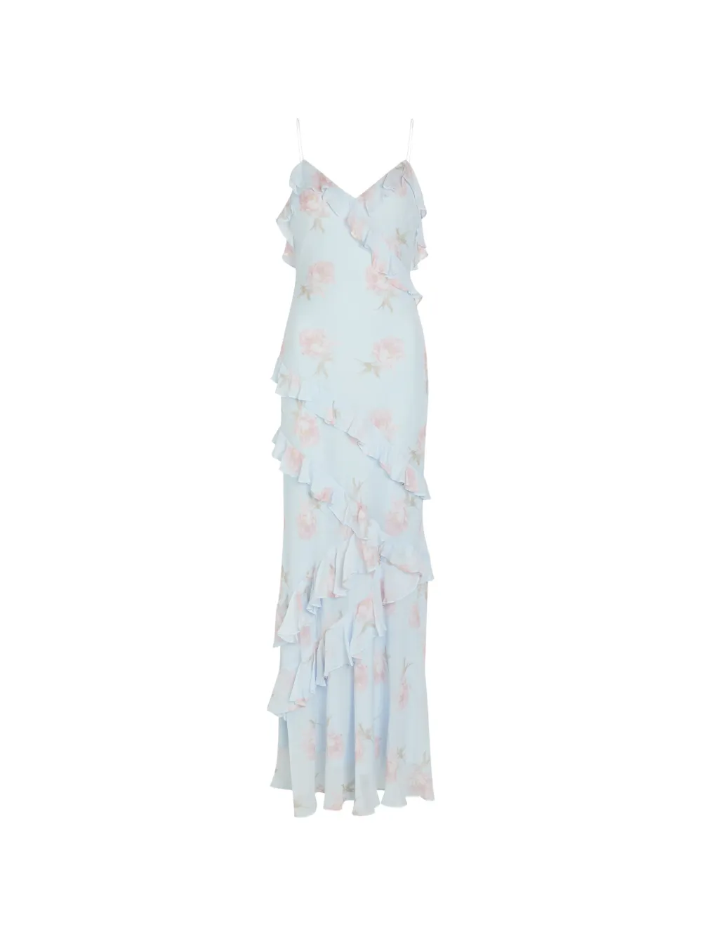 LoveShackFancy Rialto floral-pattern maxi dress - Blue