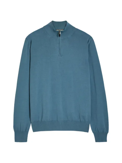 Canali half-zip cotton sweater