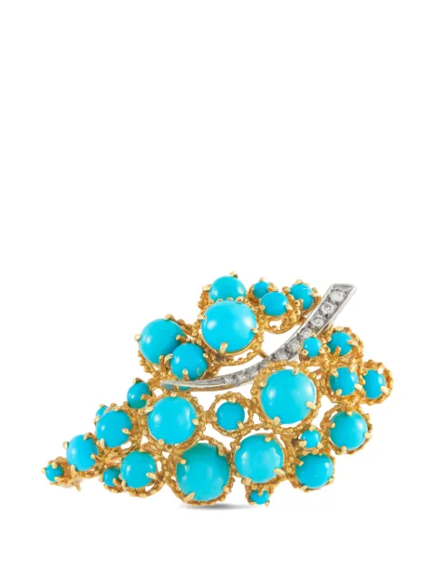 LB Exclusive Spilla con diamanti e turchese