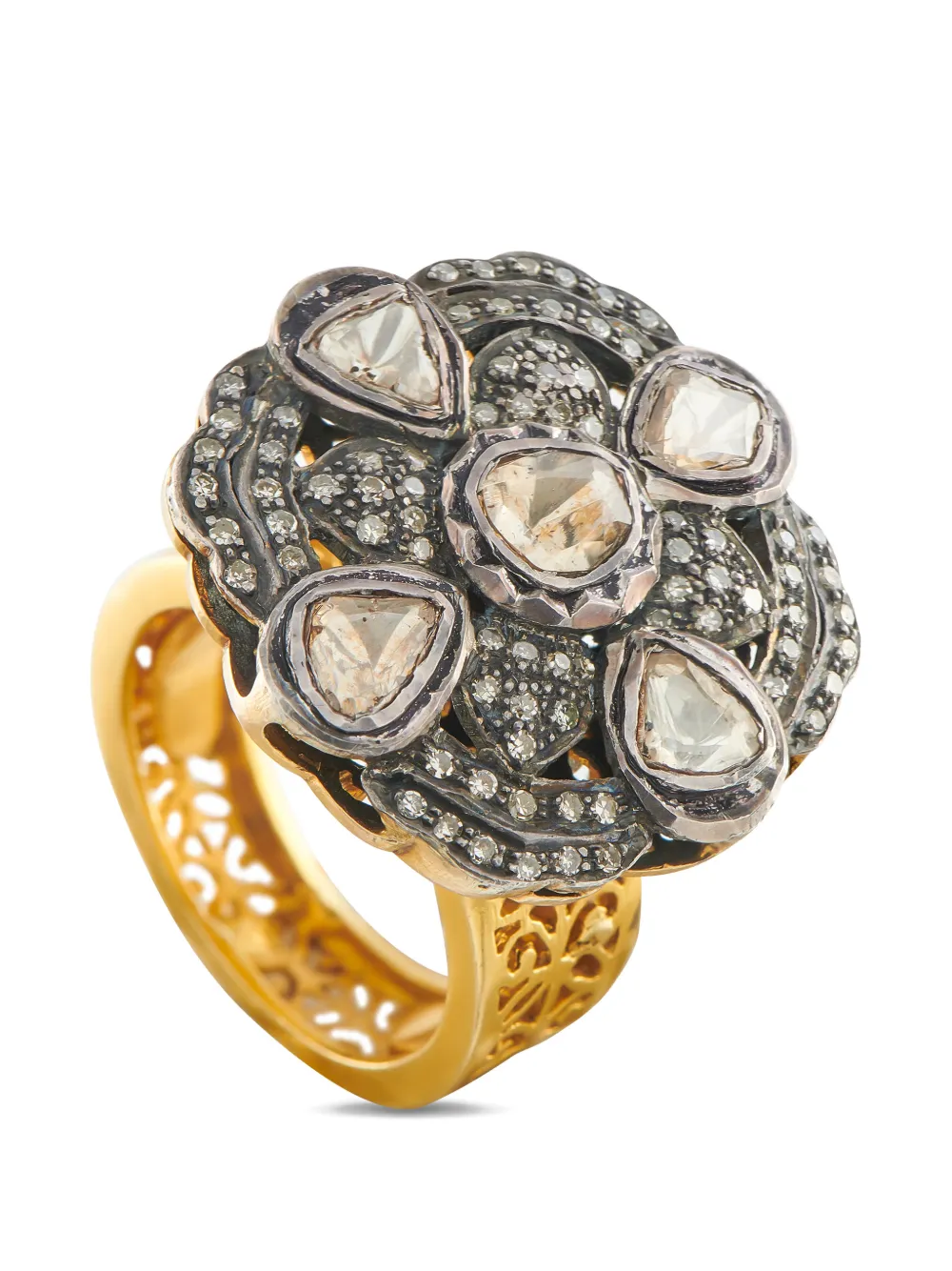 LB Exclusive diamond filigree band ring - Oro