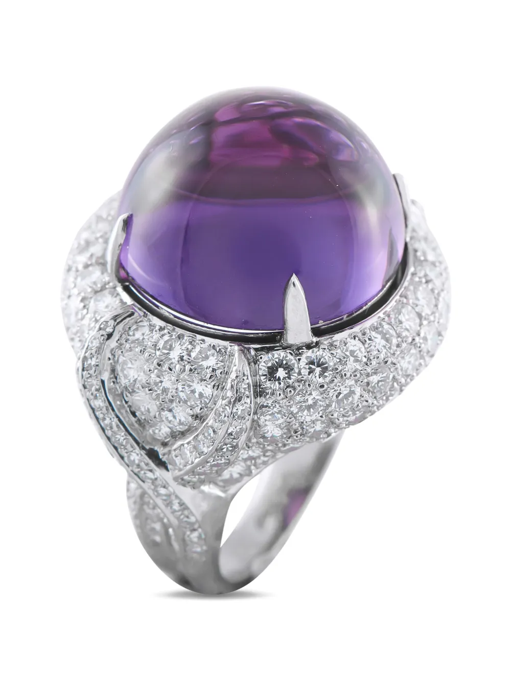 Diamond And Amethyst Ring