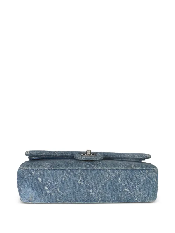 CHANEL デニムロゴバッグ CHANEL Pre-Owned 2019 クラシック フラップ チェーン プリント デニム