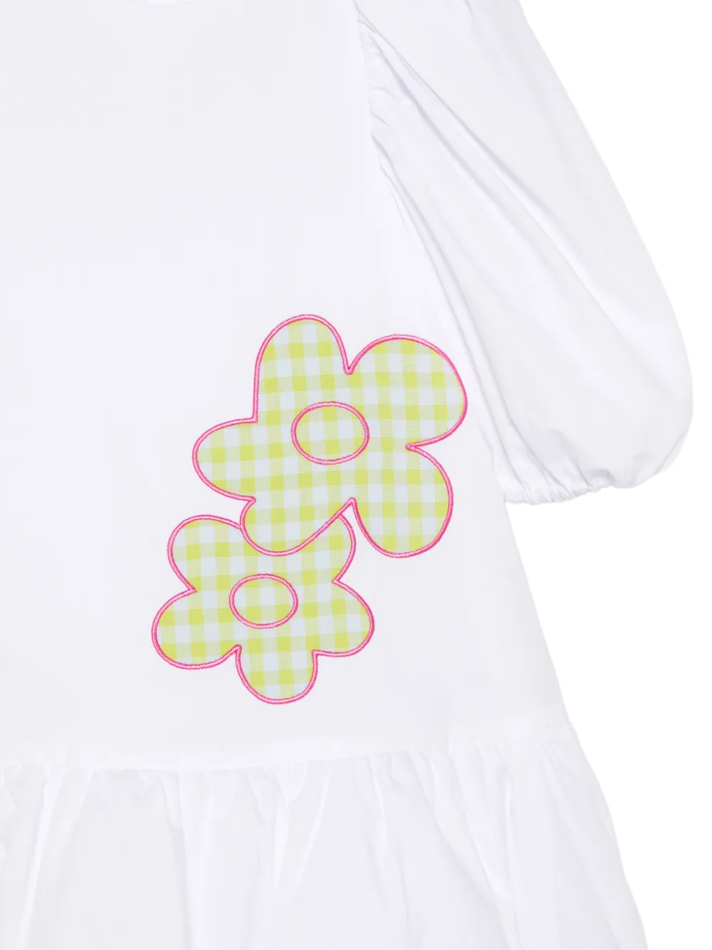 Simonetta Jurk met bloemenpatch Wit