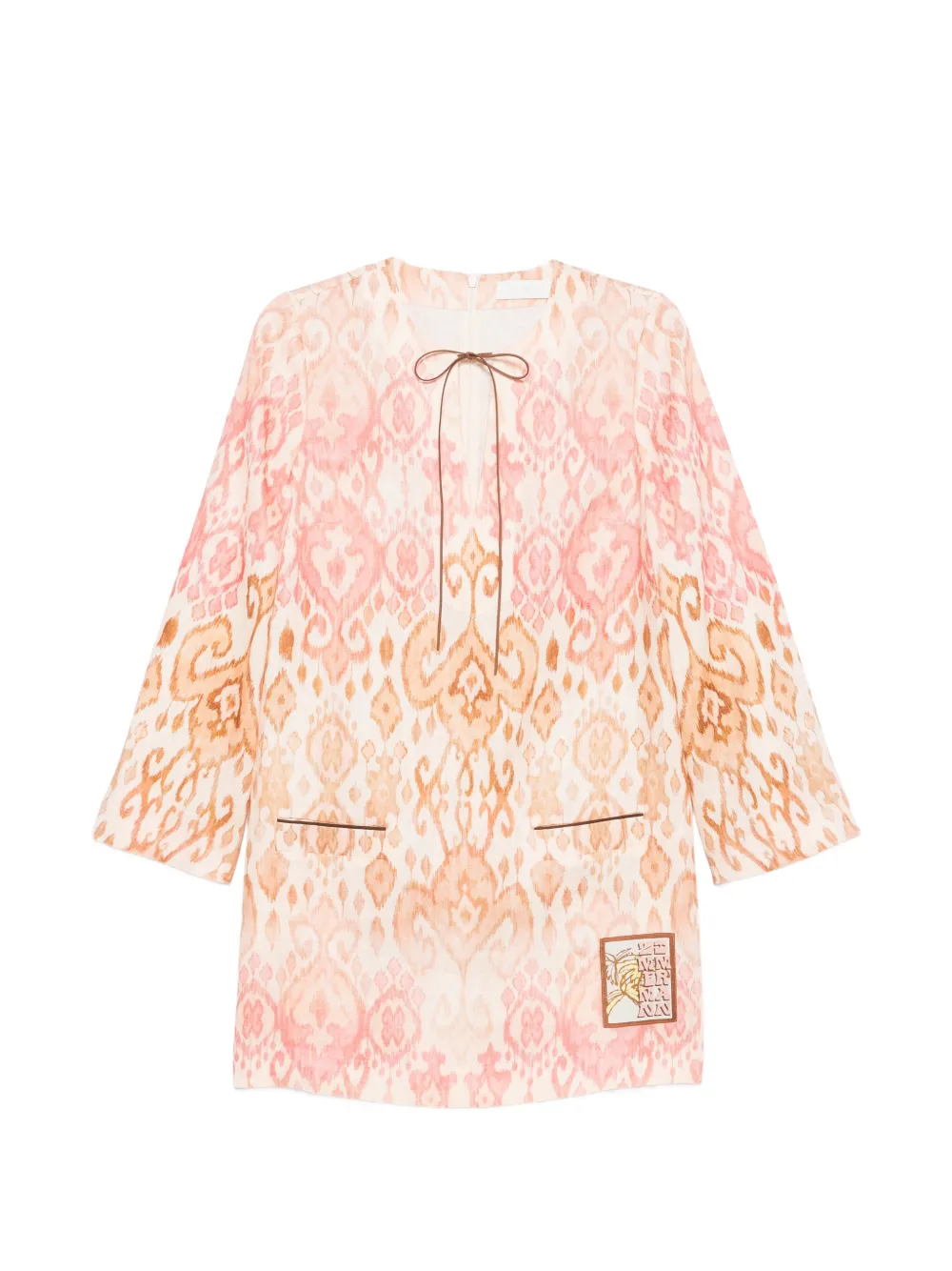ZIMMERMANN Aster ikat-print dress - Pink