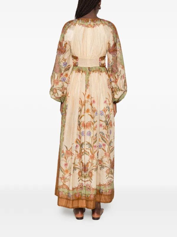 zimmermann maxi floral dress roselight halter maxi dress