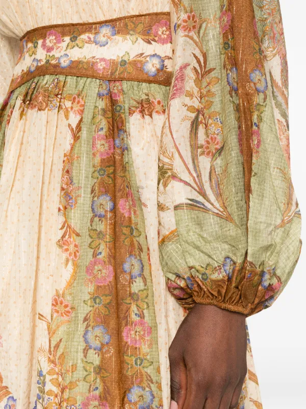 zimmermann long sleeve maxi dress Luna Flutter Dress