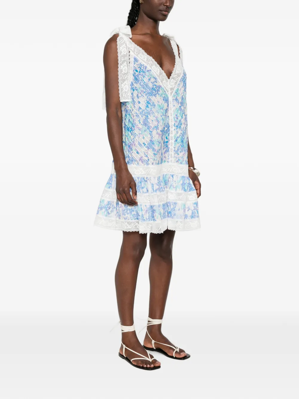 ZIMMERMANN Solstice lantaarn mini-jurk Blauw