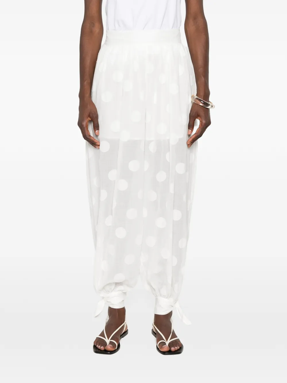 ZIMMERMANN Solstice broek met stippen Beige