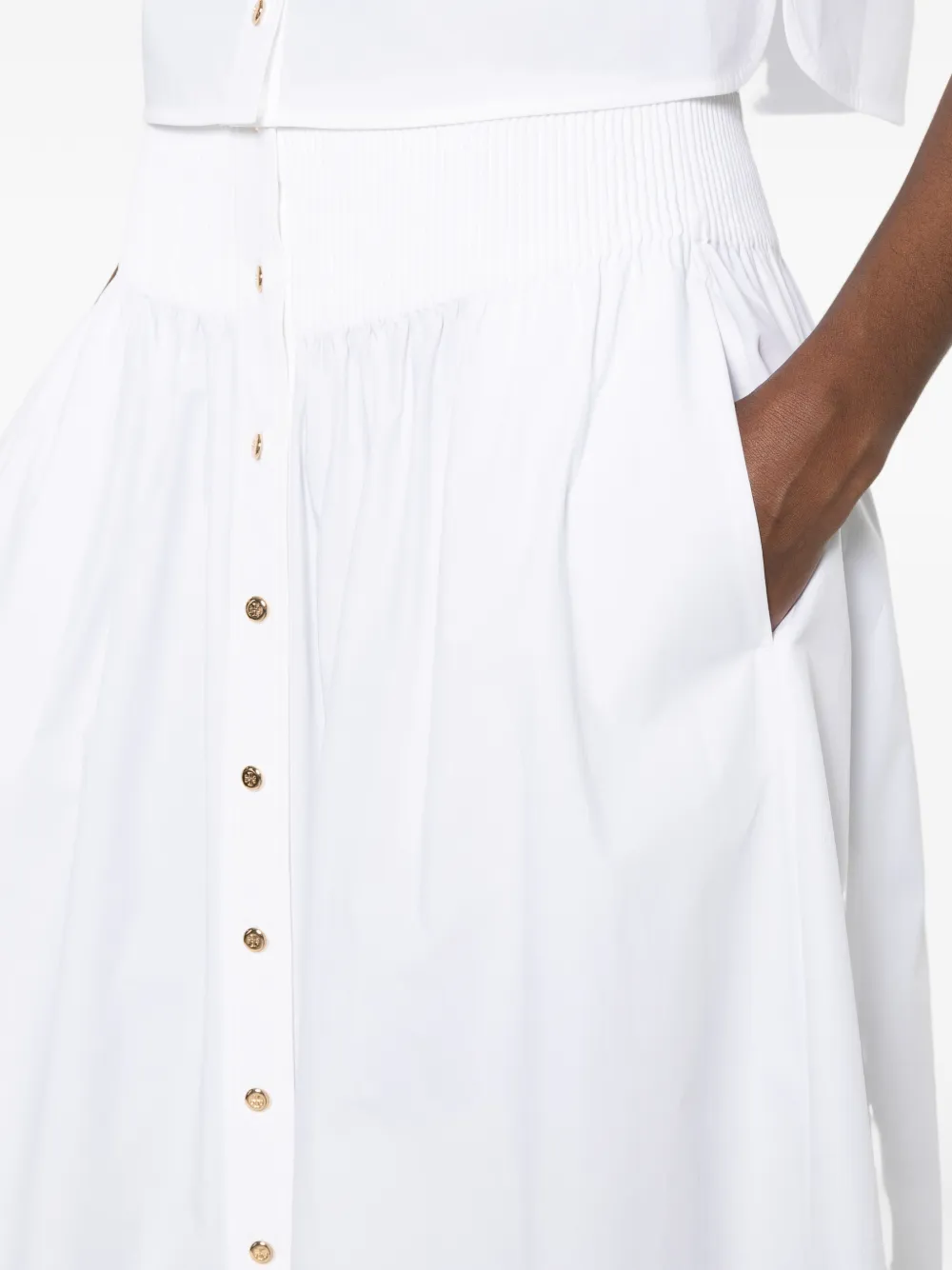 Tory Burch Button-down katoenen mini-rok Wit