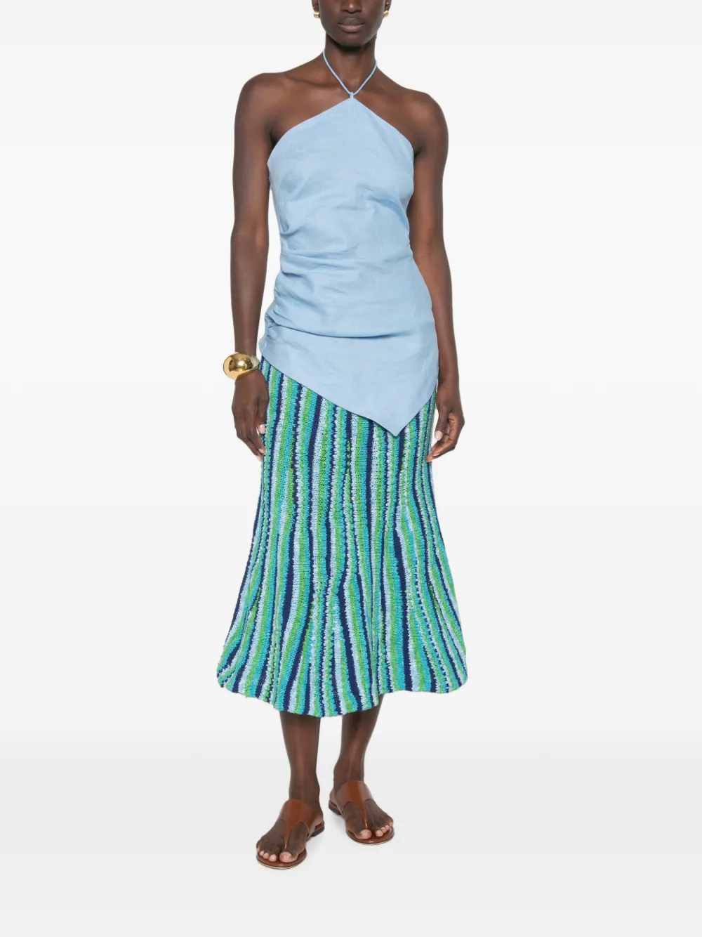 Tory Burch Gestreepte rok Blauw