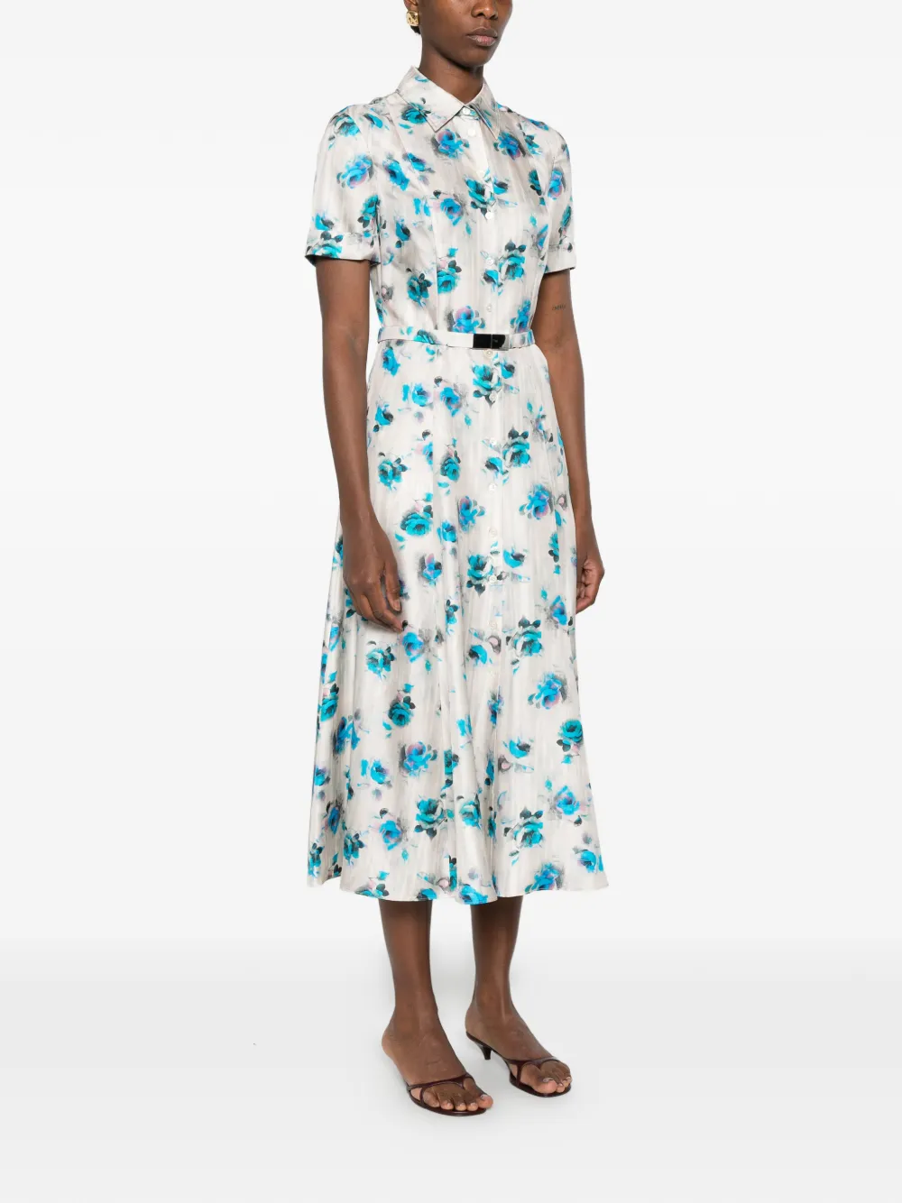 Tory Burch Blousejurk met bloemenprint Wit