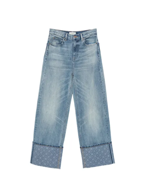 Tory Burch Calça jeans com estampa monogramada