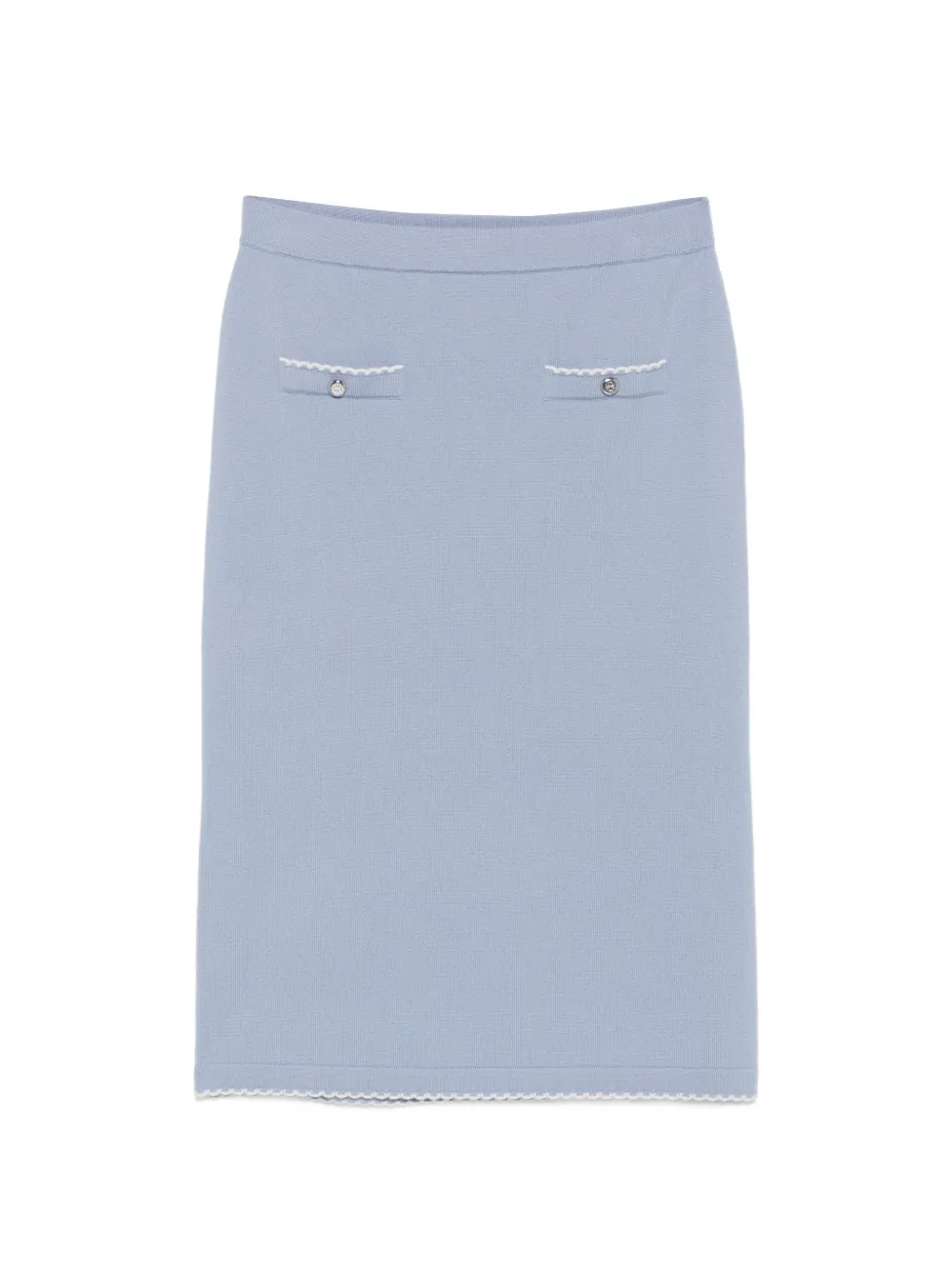 Tory Burch scalloped wool skirt - Blu