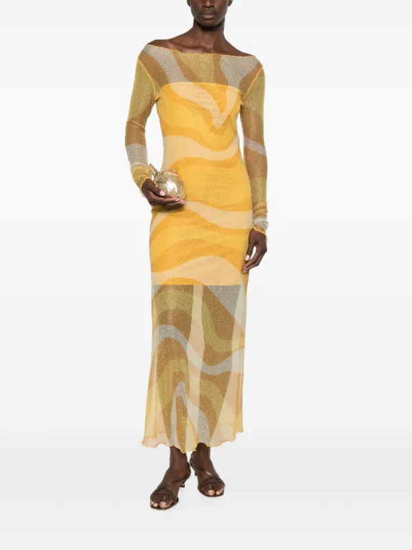 fishnet maxi dress La Femme Dress 31929