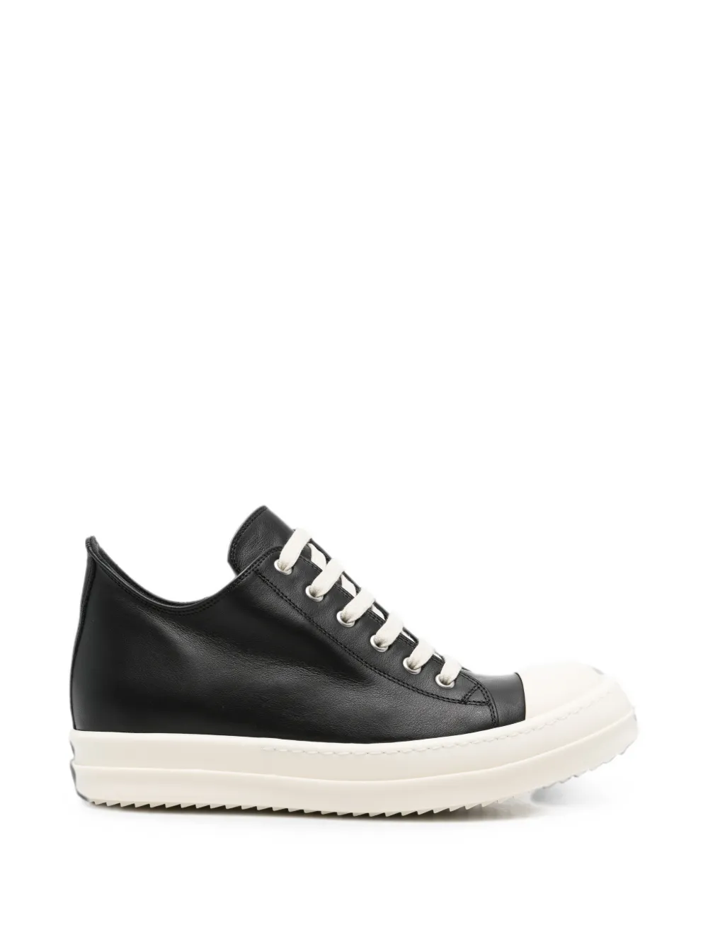 Rick Owens lace-up leather sneakers - Schwarz