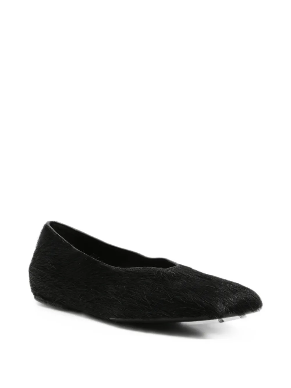 Rick Owens square-toe ballet flats Zwart