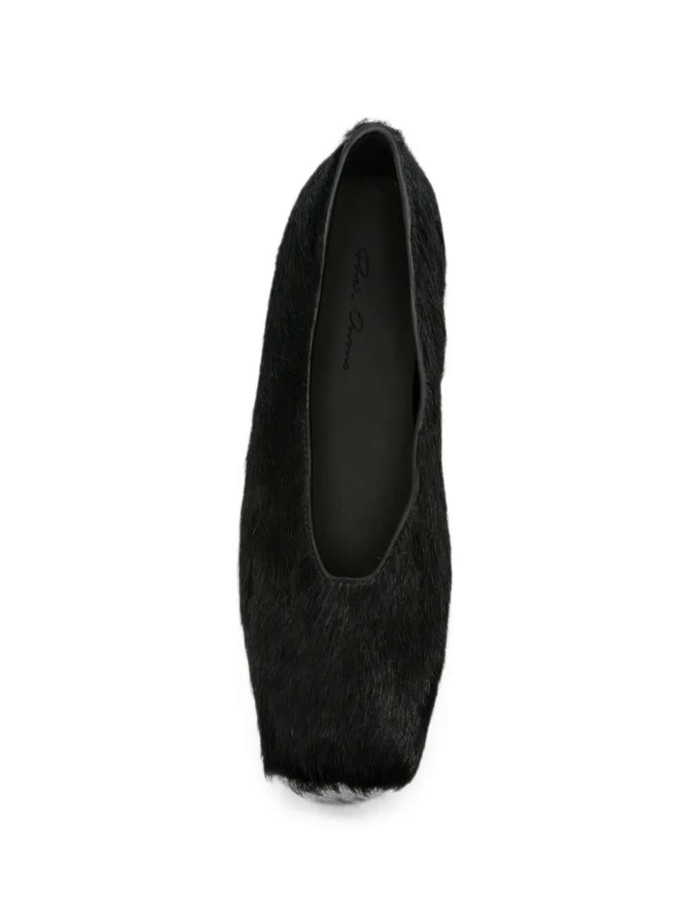 Rick Owens square-toe ballet flats Zwart