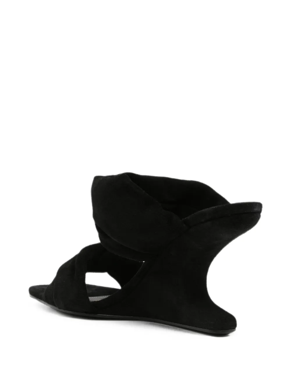 Rick Owens Cantilever suede sandals Zwart